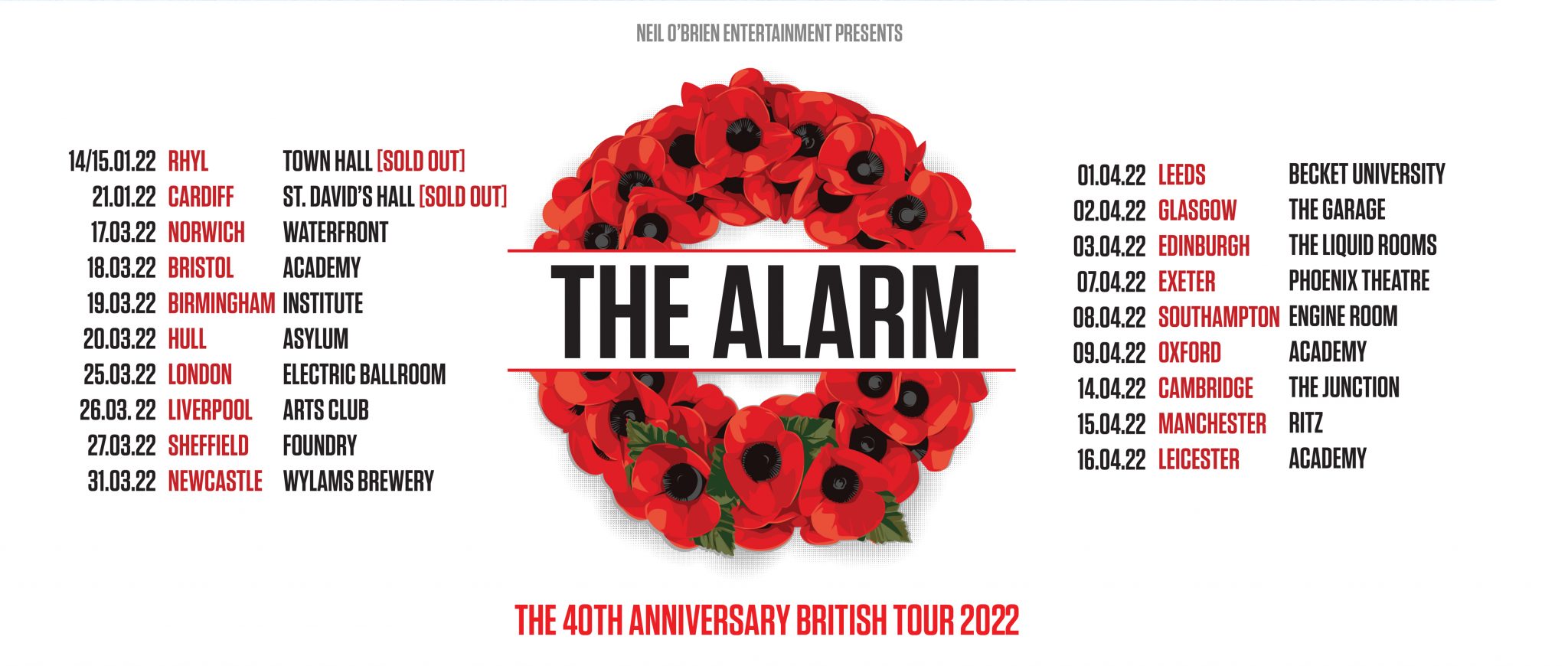 The Alarm 40th Anniversary 1981 2021