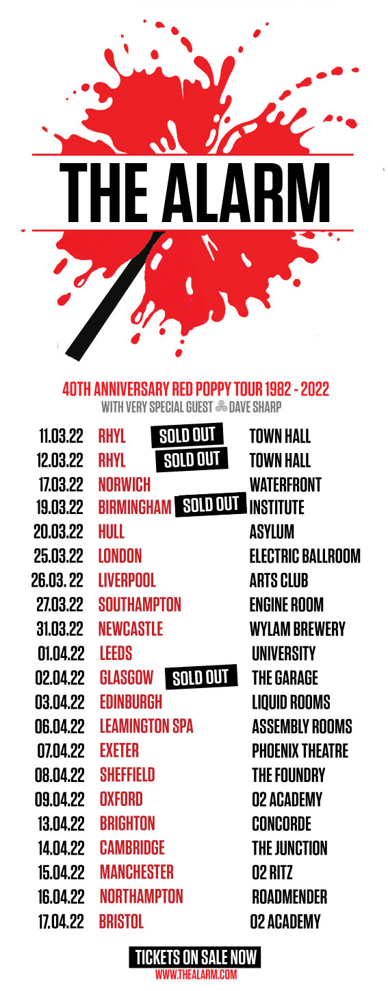 The Alarm 40th Anniversary UK Tour Tickets On Sale Now The Alarm
